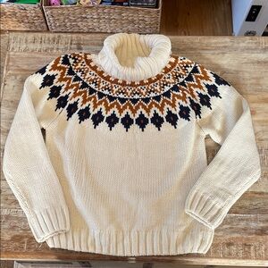 Rachel Zoe fair isle turtleneck sweater